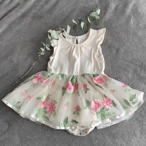Cream floral dress